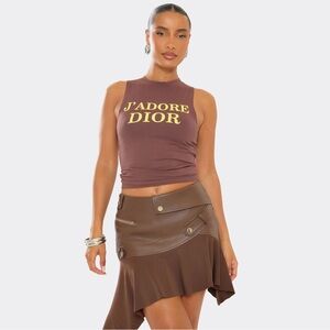 “J’Adore Dior” top in brown